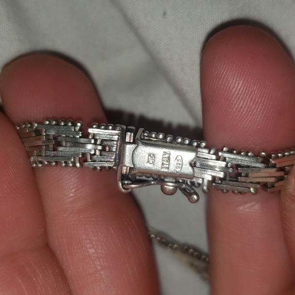 Silver bracelet unisex 7.5 inch - Picture 4 of 6